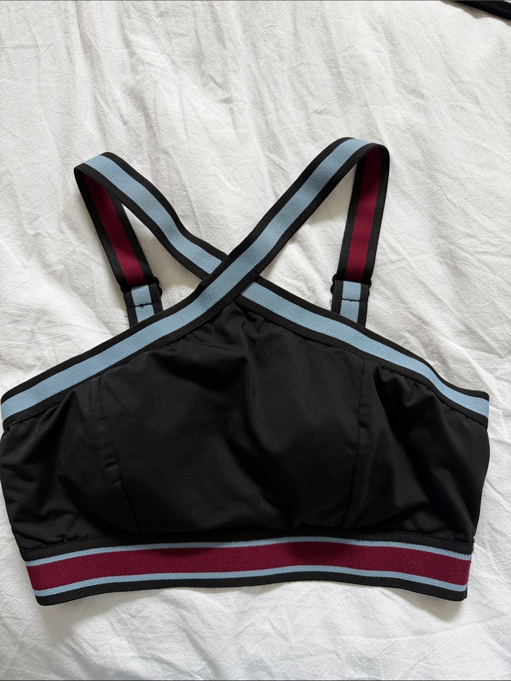 Michi Black Stripe-Trim Sports Bralette - Women
